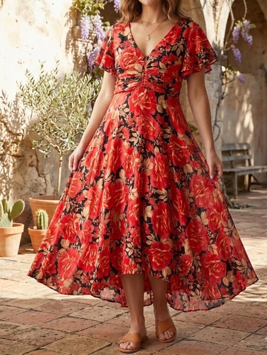 Abel the Label Dresses & Skirts - Anthropologie Abel The Label Vivid Dreams Boho Bright Floral Maxi Dress Sz M